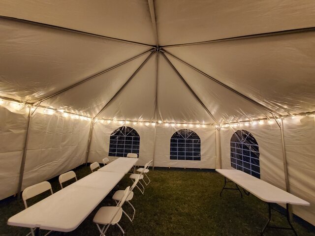 20X20  Frame Tent fully enclosed