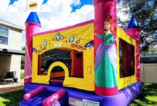 Princess Castle (Bounce House & Basketball Hoop Combo)