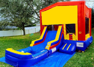 Medium Castle  (Water Slide Combo with Pool & Basketball Hoop)