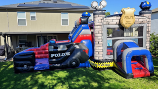 Police Cruiser (Dual Dry Slide Combo with Basketball Hoop