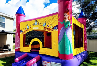 Princess Castle (Bounce House & Basketball Hoop Combo)
