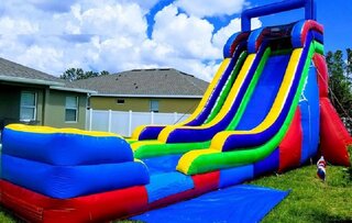 ATOMIC DROP Classic (24ft X 46ft GIANT Water Slide with Large Pool)