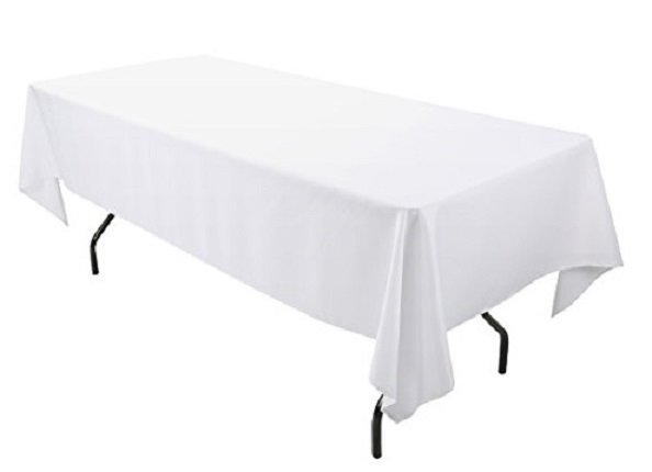 Table Covers (DISPOSABLE WHITE PLASTIC 6FT)