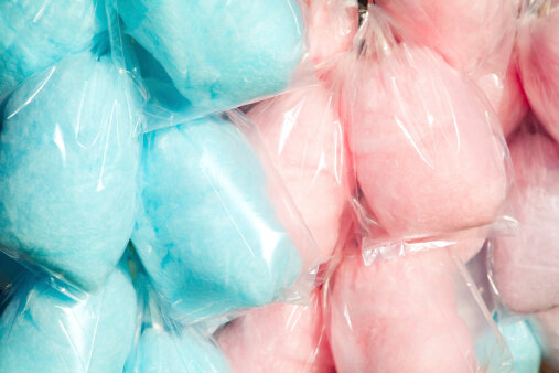 Pre-bagged cotton candy