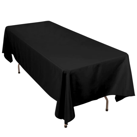 Long Black Tablecloths (fits 6ft long tables)