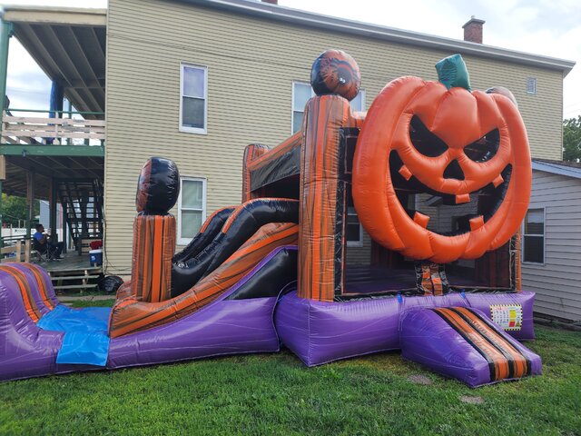 3-D Pumpkin Halloween Combo Bouncer