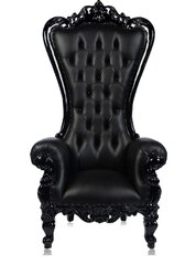 Throne Chair Black Accent