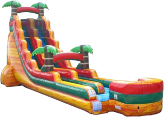 24ft Tropical Fire Water Slide