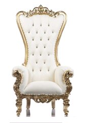Throne Chair White Accent