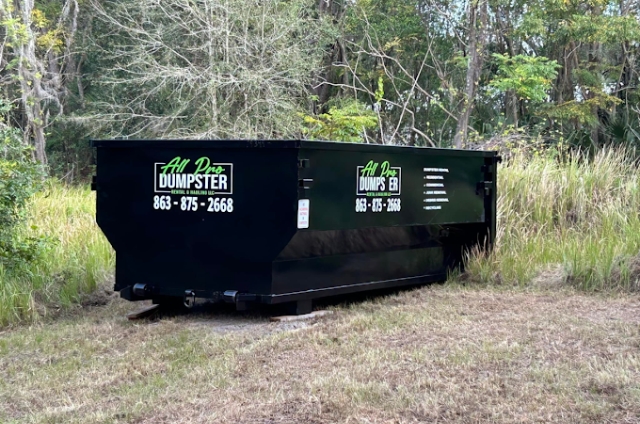 Cardboard and paper recycling dumpster provided by All Pro Dumpster Rental & Hauling, LLC