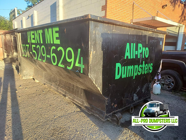 Large dumpster for construction projects