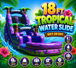 18' Wet/Dry Tropical Waterslide