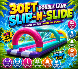 30ft Double Lane Slip-N-Slide
