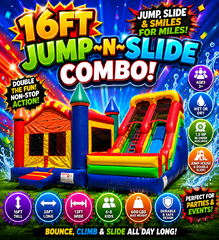 16' Dry Slide & Jump Combo