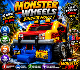 Monster Wheels Bounce House