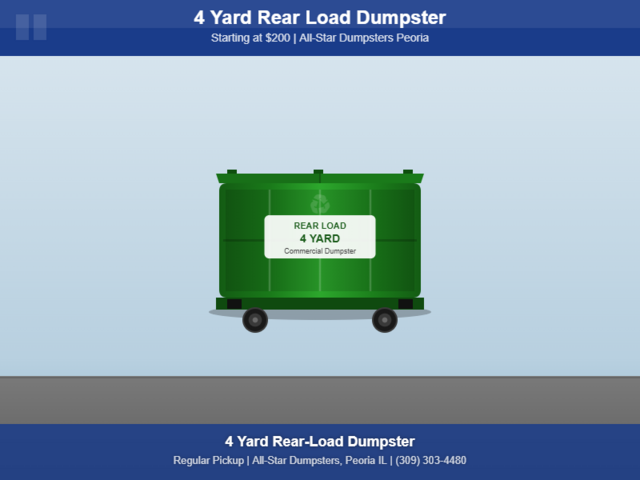 4 Yard Rear Load Dumpster