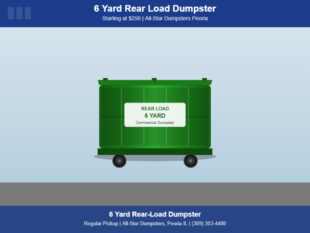 6 Yard Rear Load Dumpster