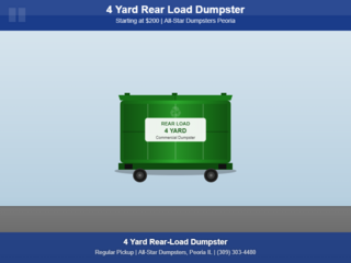 4 Yard Rear Load Dumpster