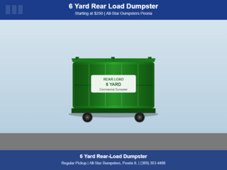 6 Yard Rear Load Dumpster