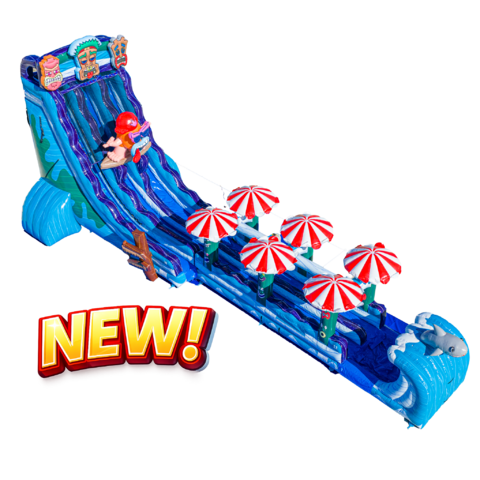 27FT Tiki Tovi Dual Lane Slide w/Slip n Slide