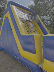rock wall, inflatable, slide