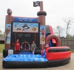 18ft Pirate Bounce House Slide Combo w Pool