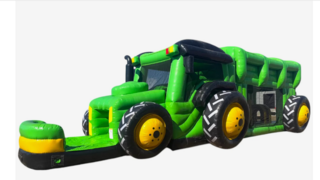 48ft Tractor Run 2pc Inflatable Obstacle Course (Wet/Dry)