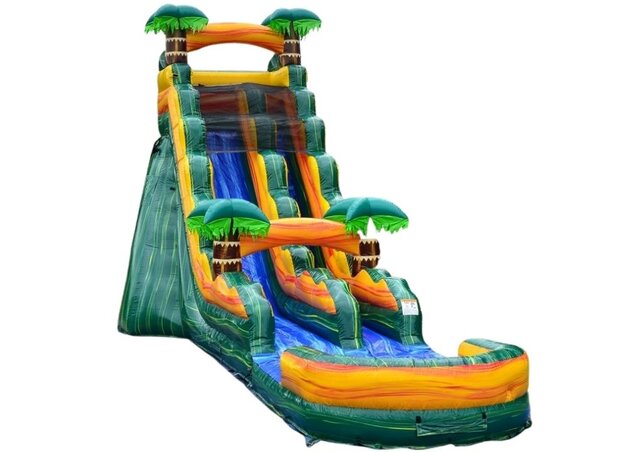 19' Cali Palms Inflatable Water Slide