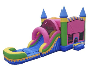 #3 BOUNCE HOUSE COMBO SLIDE PINK BLUE YELLOW CASTLE