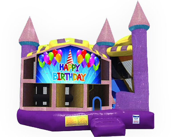 Happy Birthday- girls 20x20 all in 1 Castle Combo - Opt4