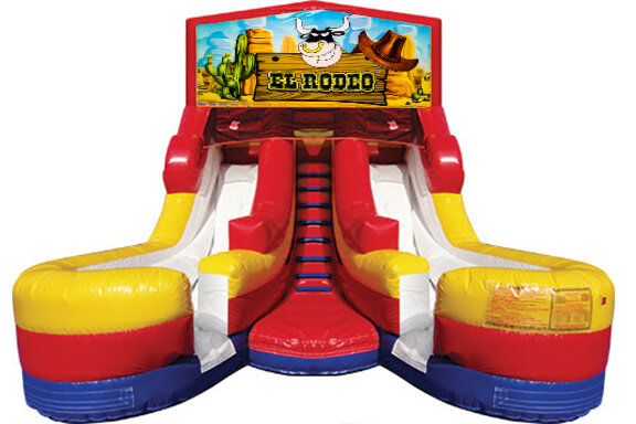 Double Lane Water Slide Rodeo
