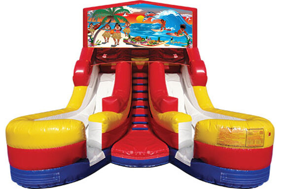 Double Lane Water Slide Tropical