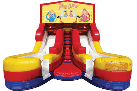 Double Lane Water Slide Baby Shower
