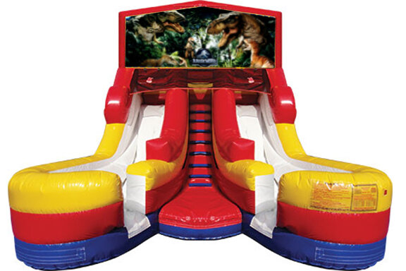 Double Lane Water Slide Dinosaurs Jurassic