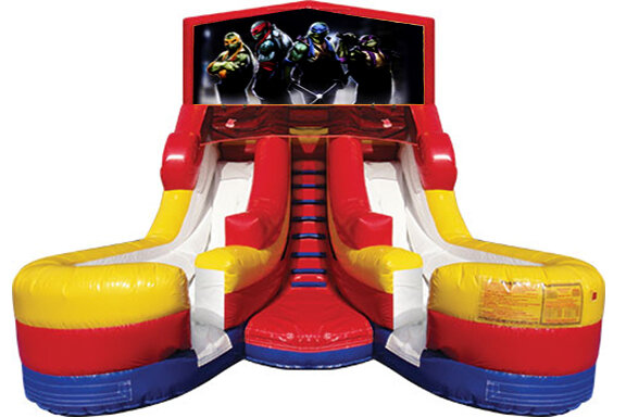 Double Lane Water Slide Ninja Turtles