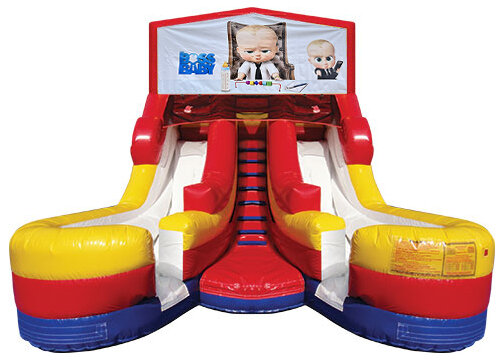Double Lane Water Slide Boss Baby