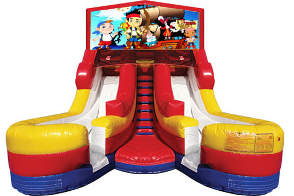 Double Lane Water Slide Jack The Pirate