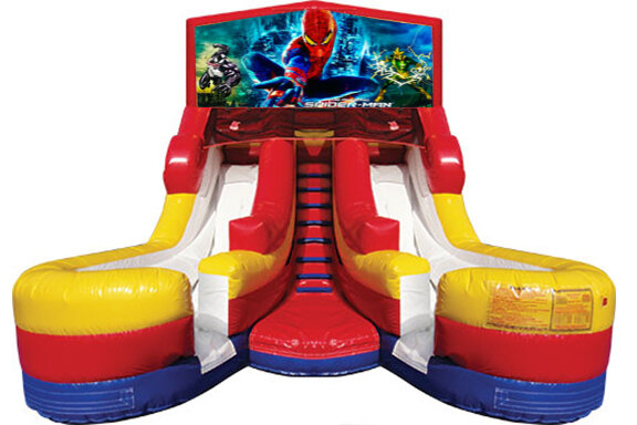 Double Lane Water Slide Spiderman