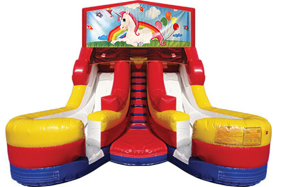 Double Lane Water Slide Unicorn