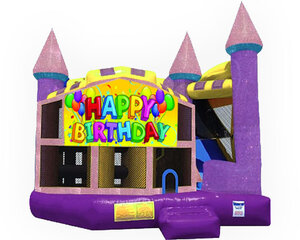 Happy Birthday- girls 20x20 all in 1 Castle Combo - Opt3