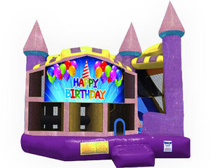 Happy Birthday- girls 20x20 all in 1 Castle Combo - Opt4