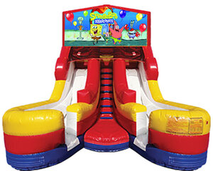 Double Lane Water Slide - Sponge Bob