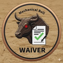 Mechanical Bull Ride Custom Waiver
