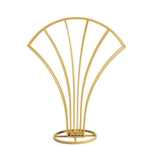 Gold Metal Scalloped Fan Shape Flower Frame  32