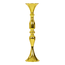 GOLD 24 INCH METAL VASE