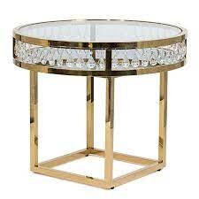 Gold Chandelier Round  Cake Table 