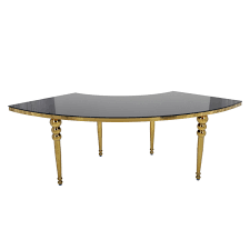 Black Top Cerpentine Table