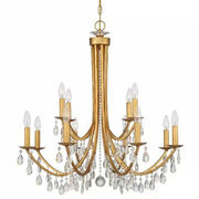 Gold Vintage Crystal Chandelier