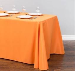 Orange Polyester 90" x 132"