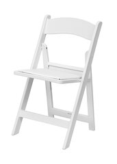 White Padded folding chair